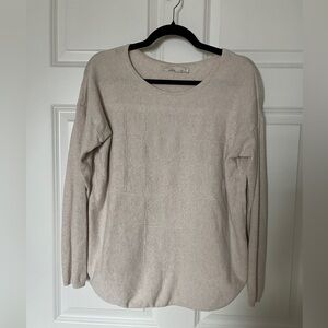 Prana Cream Crewneck Sweater